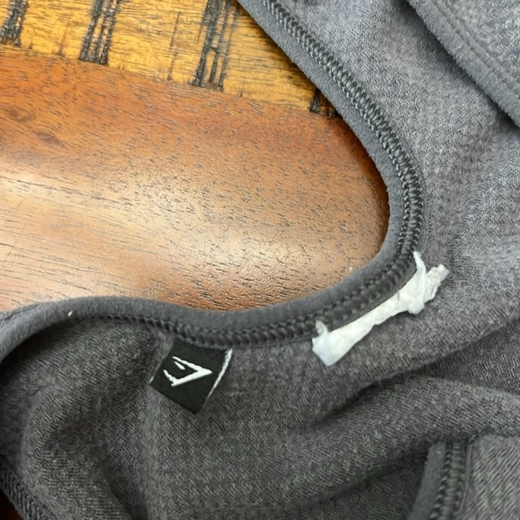 Gymshark Power Down Croplette Sports Bra Charcoal Gray Small | 11” P2P - Picture 4 of 4